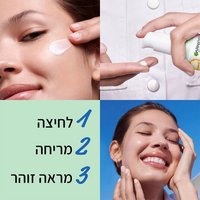 1. לחיצה 2. מריחה 3. מראה זוהר